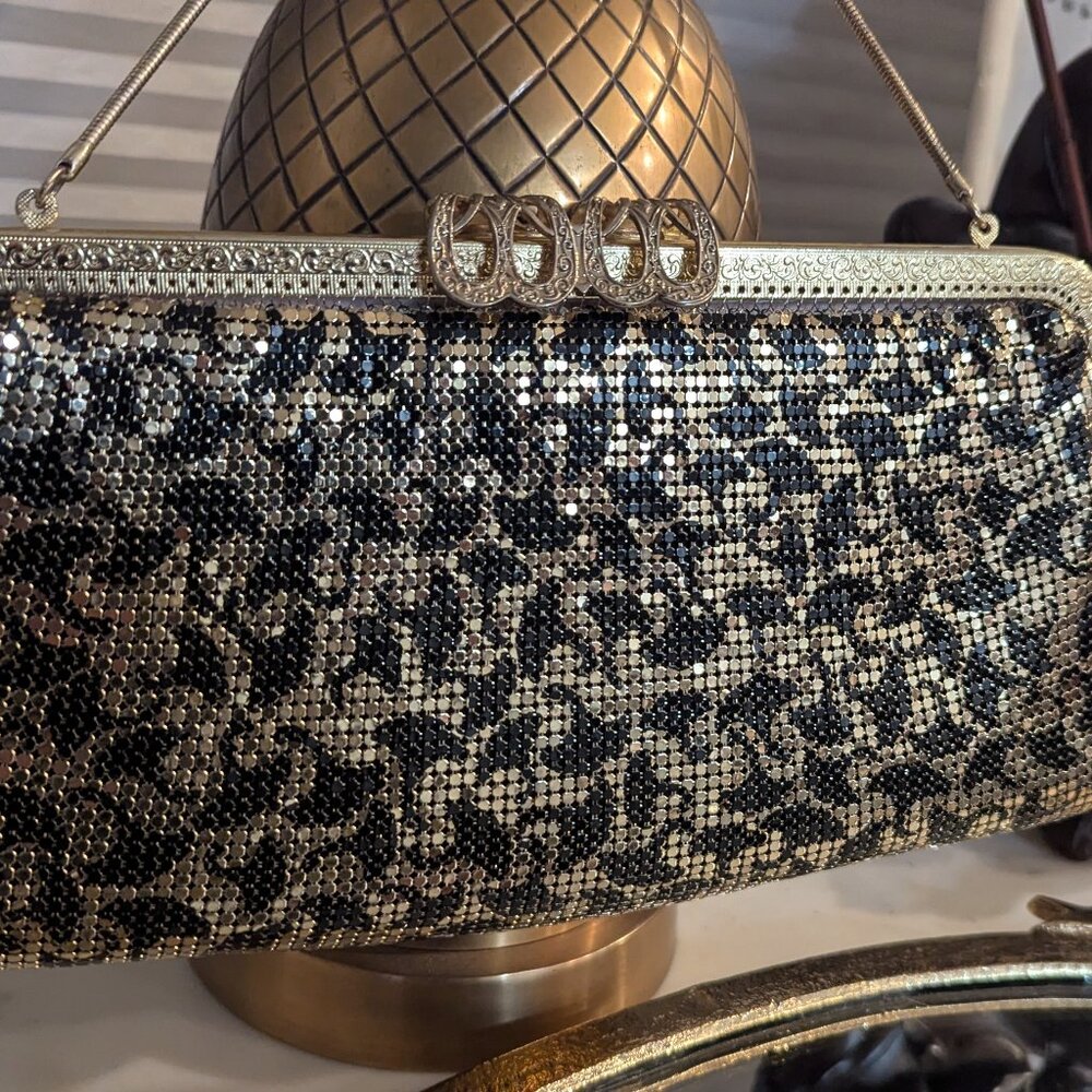 Black & Gold Mesh handbag | Good Condition | Vintage Style